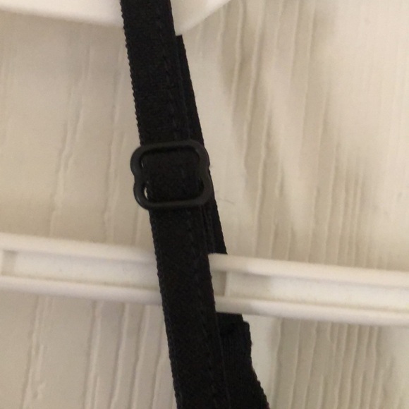 Woman’s Newport News whimsigoth Y2k Spaghetti strap stretchy Floral black dress - Picture 12 of 15